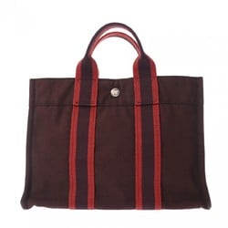 HERMES Hermes Foult PM Handbag Bordeaux Unisex Canvas Tote Bag