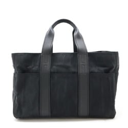 HERMES Acapulco MM Tote bag Handbag Nylon Leather Black