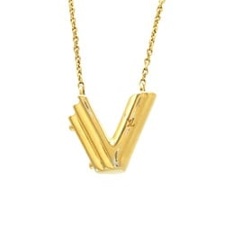 LOUIS VUITTON Louis Vuitton Necklace LV&ME V Initial Alphabet Pendant GP Gold M61077