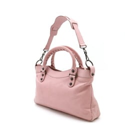 BALENCIAGA The First Handbag Shoulder Bag Leather Dusty Pink 10th Anniversary Model 103208