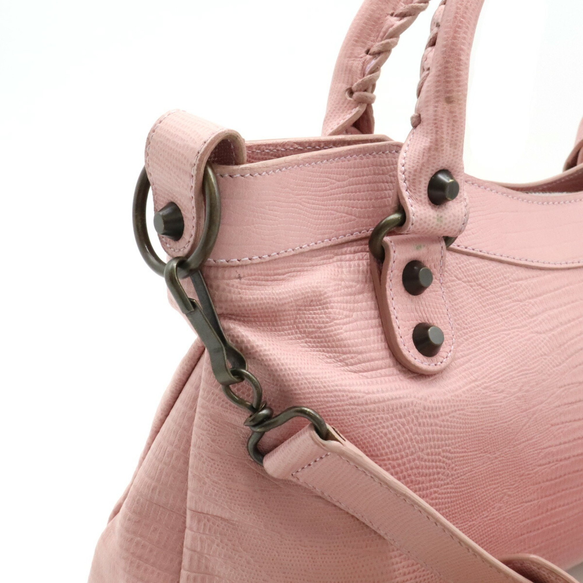 BALENCIAGA The First Handbag Shoulder Bag Leather Dusty Pink 10th Anniversary Model 103208