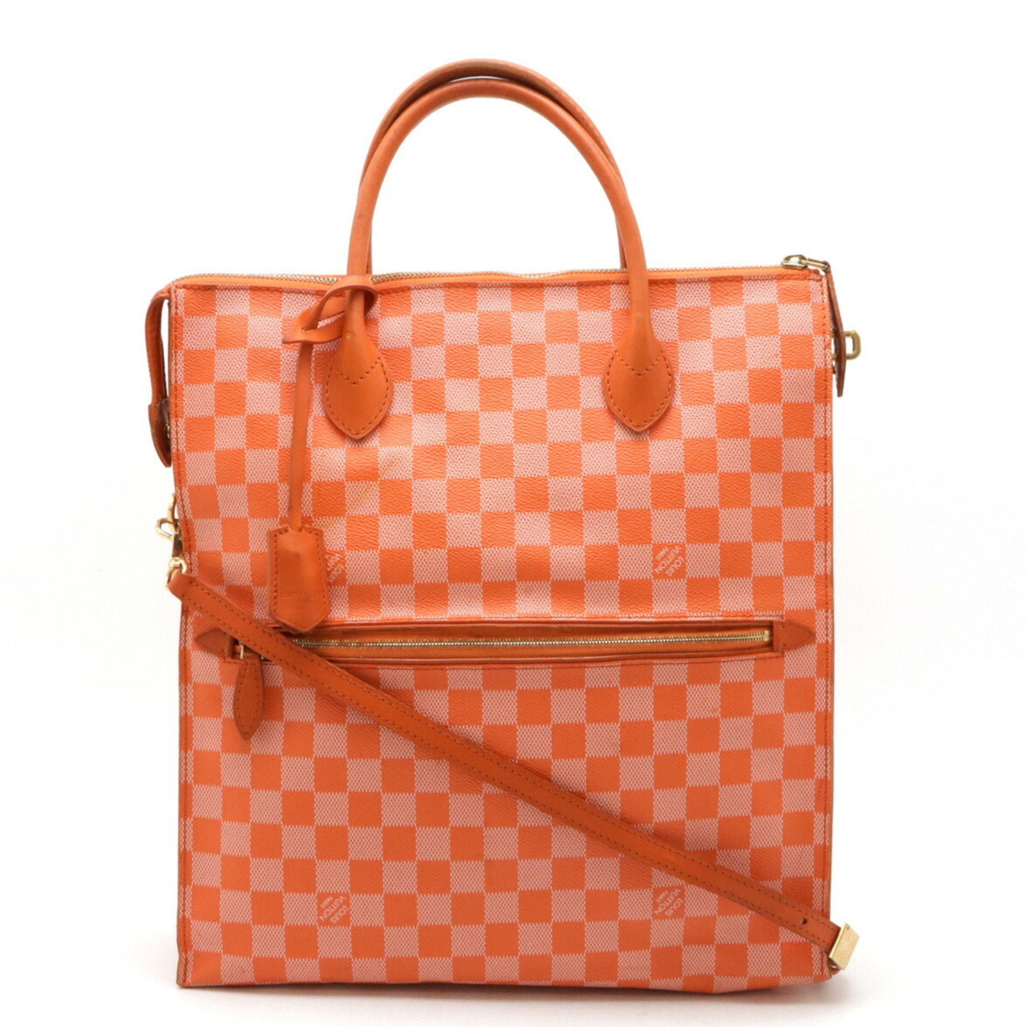 LOUIS VUITTON Damier Color Mobile Tote Bag Shoulder Pimon Orange N41304