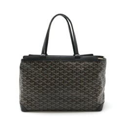 GOYARD Belle Chasse PM Tote Bag Shoulder Herringbone Pattern PVC Leather Black Brown White