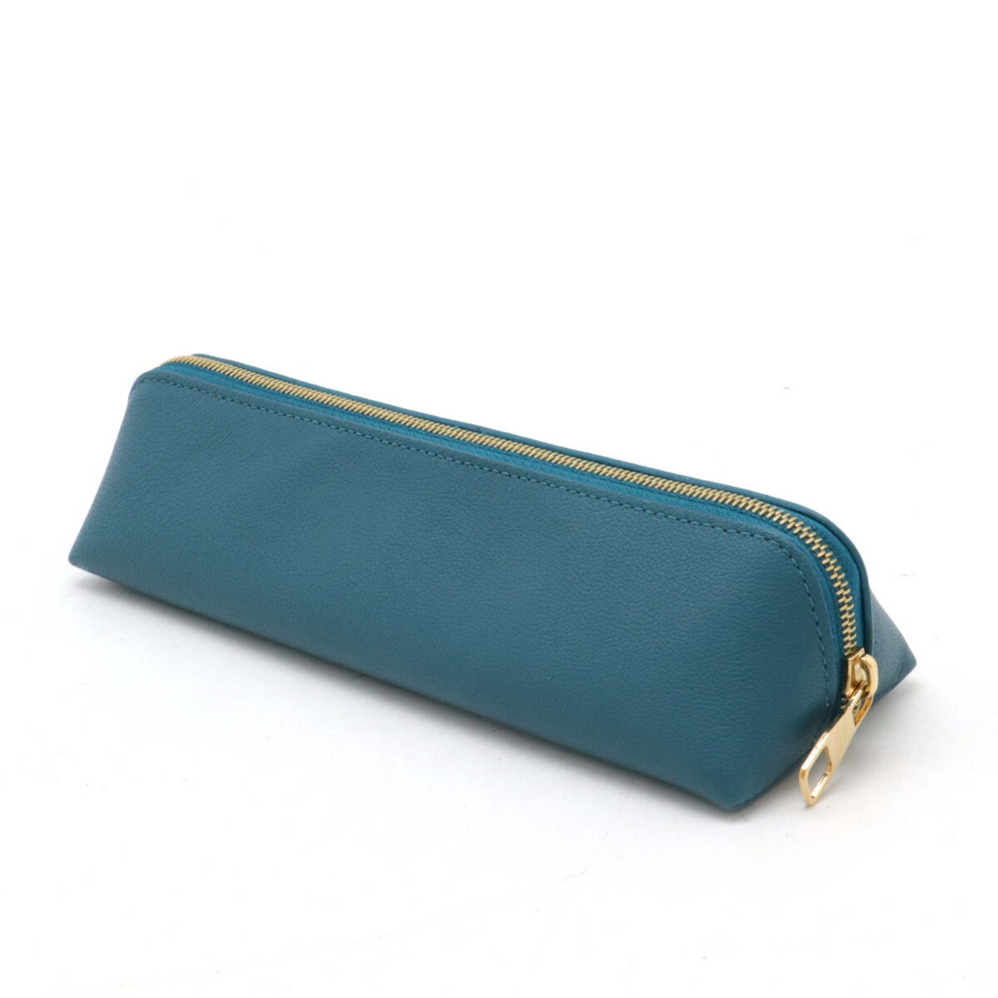 LOUIS VUITTON Louis Vuitton Nomad Truth Elisabeth Pencil Case Pen Holder Pouch Leather Peacock Blue