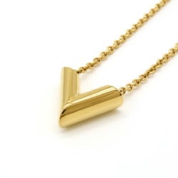 LOUIS VUITTON Louis Vuitton Necklace Essential V Pendant GP Gold M61083