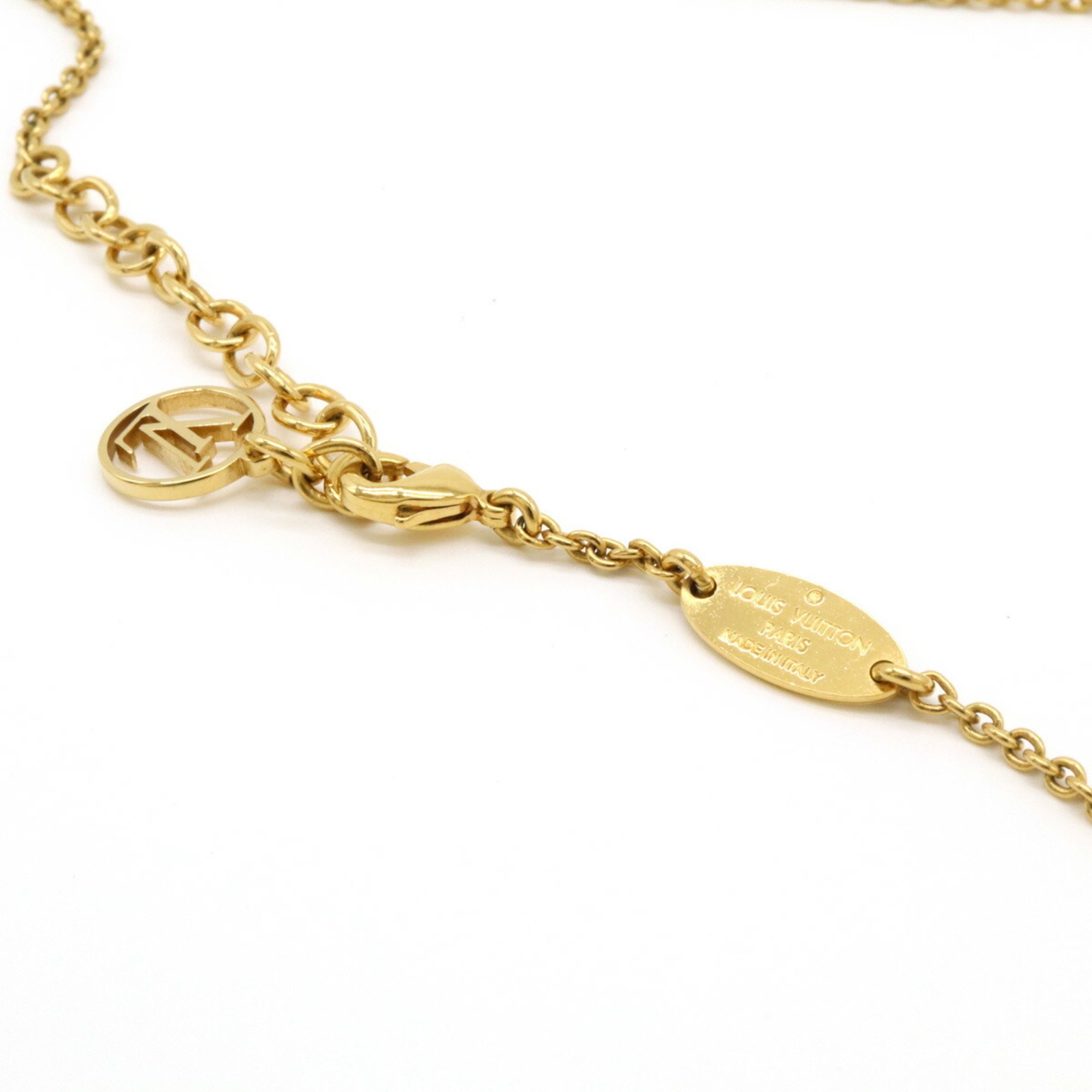 LOUIS VUITTON Louis Vuitton Necklace Essential V Pendant GP Gold M61083