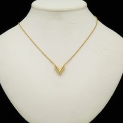 LOUIS VUITTON Louis Vuitton Necklace Essential V Pendant GP Gold M61083