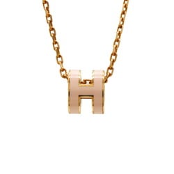 HERMES Hermes Pop H Necklace Pendant Choker PGP Pink Gold Plated Light