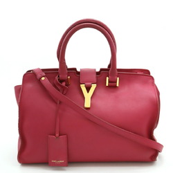 SAINT LAURENT PARIS YSL Yves Saint Laurent Y-Line Petit Cabas Handbag Shoulder Leather Pink 311210