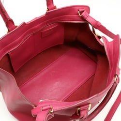 SAINT LAURENT PARIS YSL Yves Saint Laurent Y-Line Petit Cabas Handbag Shoulder Leather Pink 311210