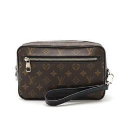 LOUIS VUITTON Louis Vuitton Monogram Macassar Pochette Kasai Second Bag Clutch Leather Black M42838