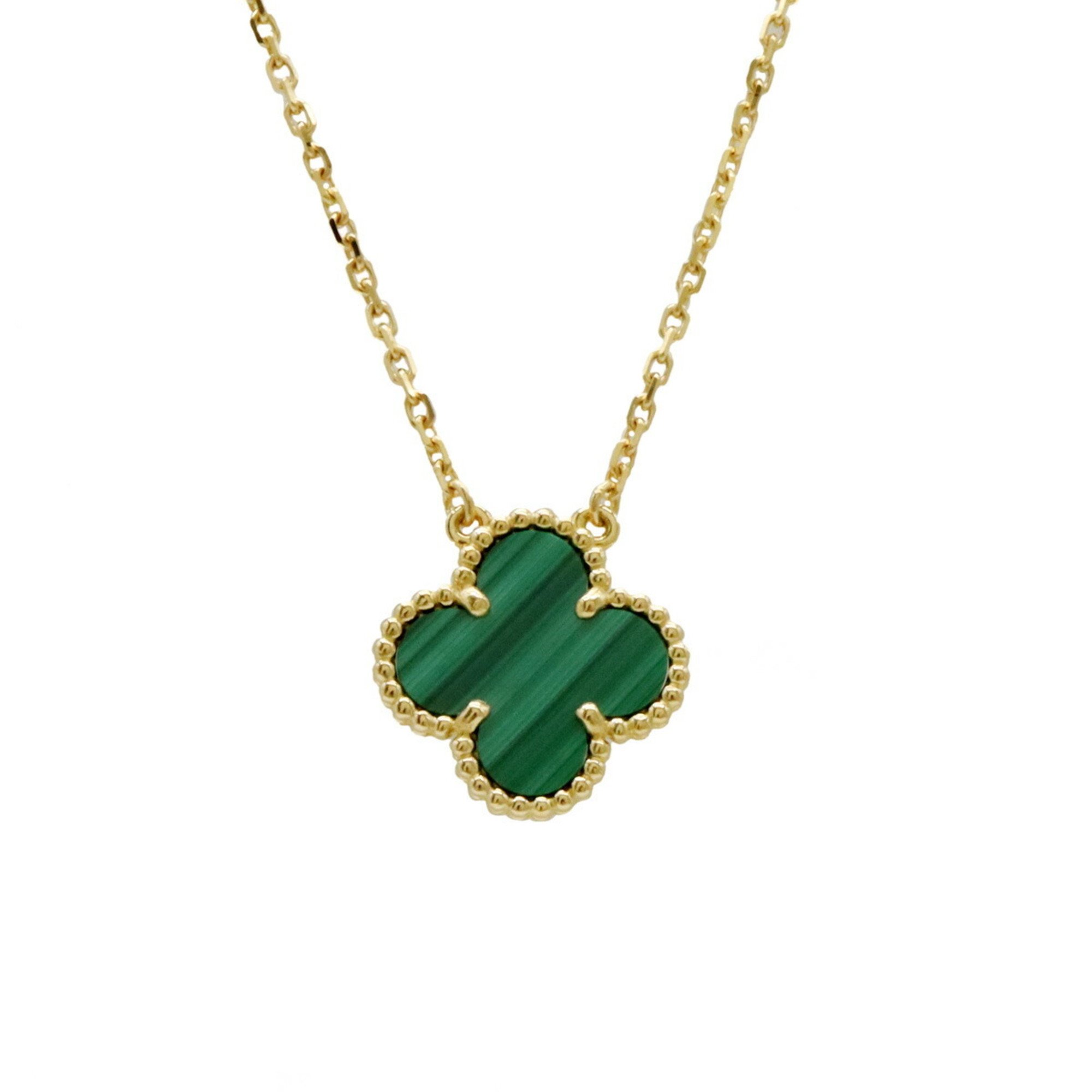 Van Cleef & Arpels Alhambra Necklace Pendant K18YG Gold Malachite VCARO9VA00