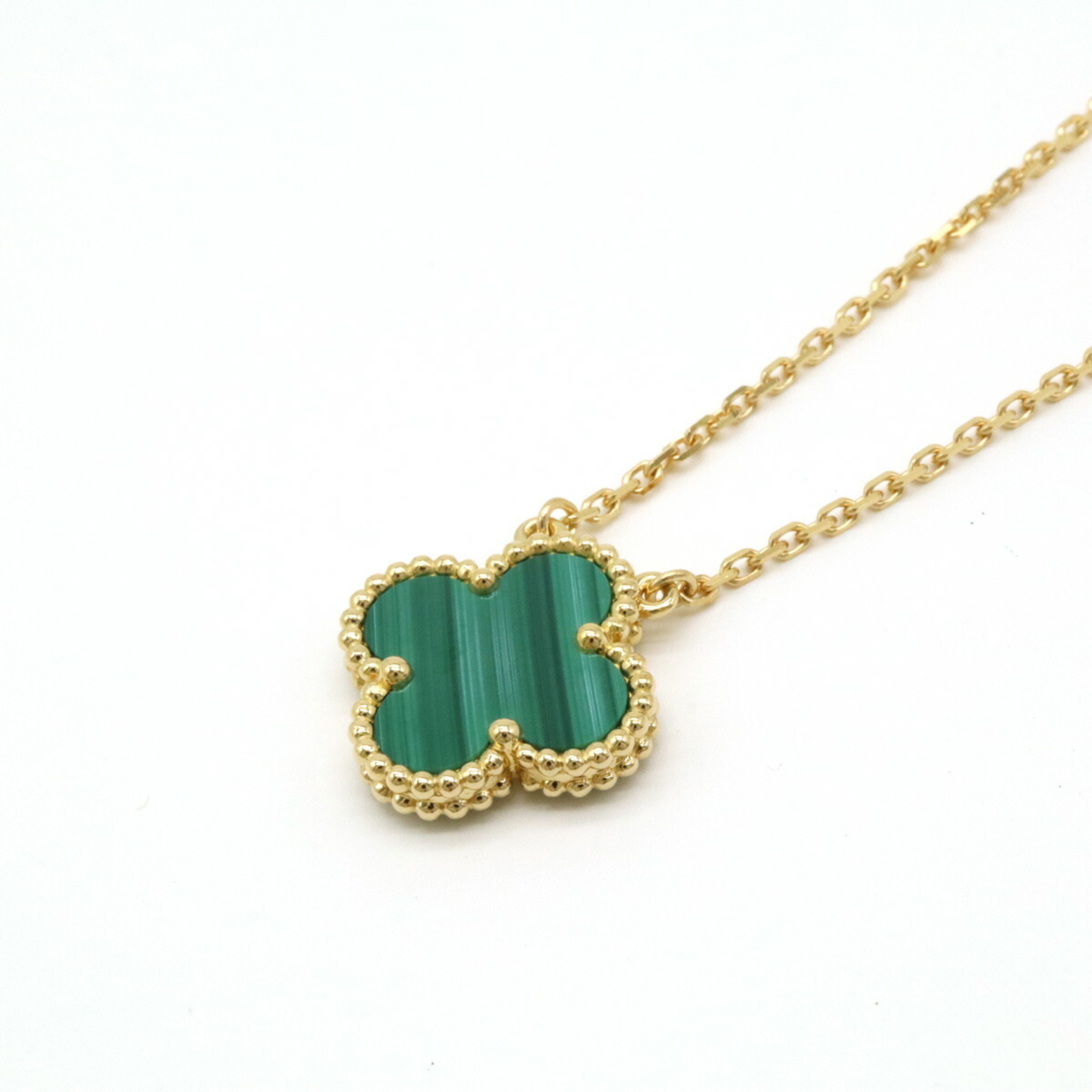 Van Cleef & Arpels Alhambra Necklace Pendant K18YG Gold Malachite VCARO9VA00