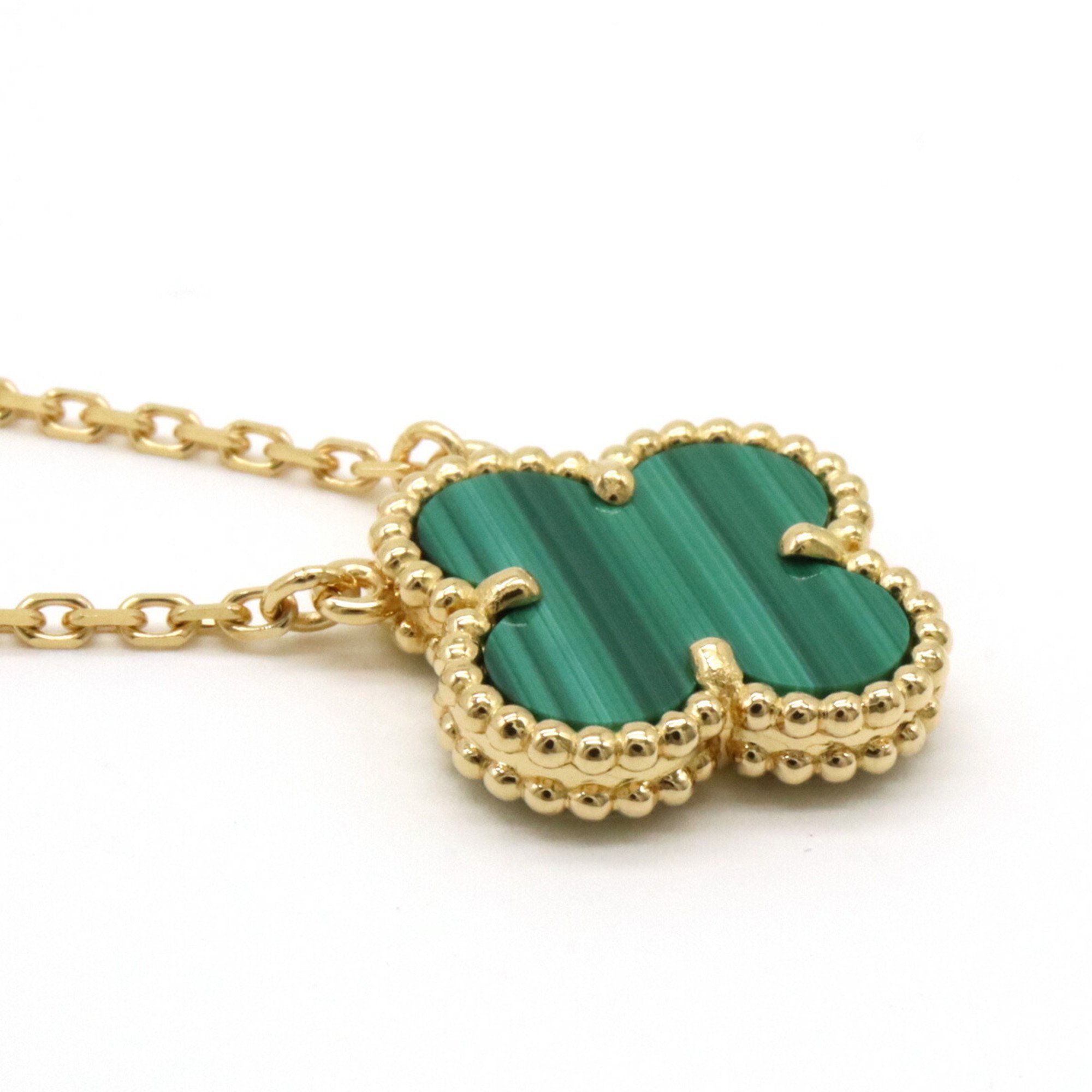 Van Cleef & Arpels Alhambra Necklace Pendant K18YG Gold Malachite VCARO9VA00