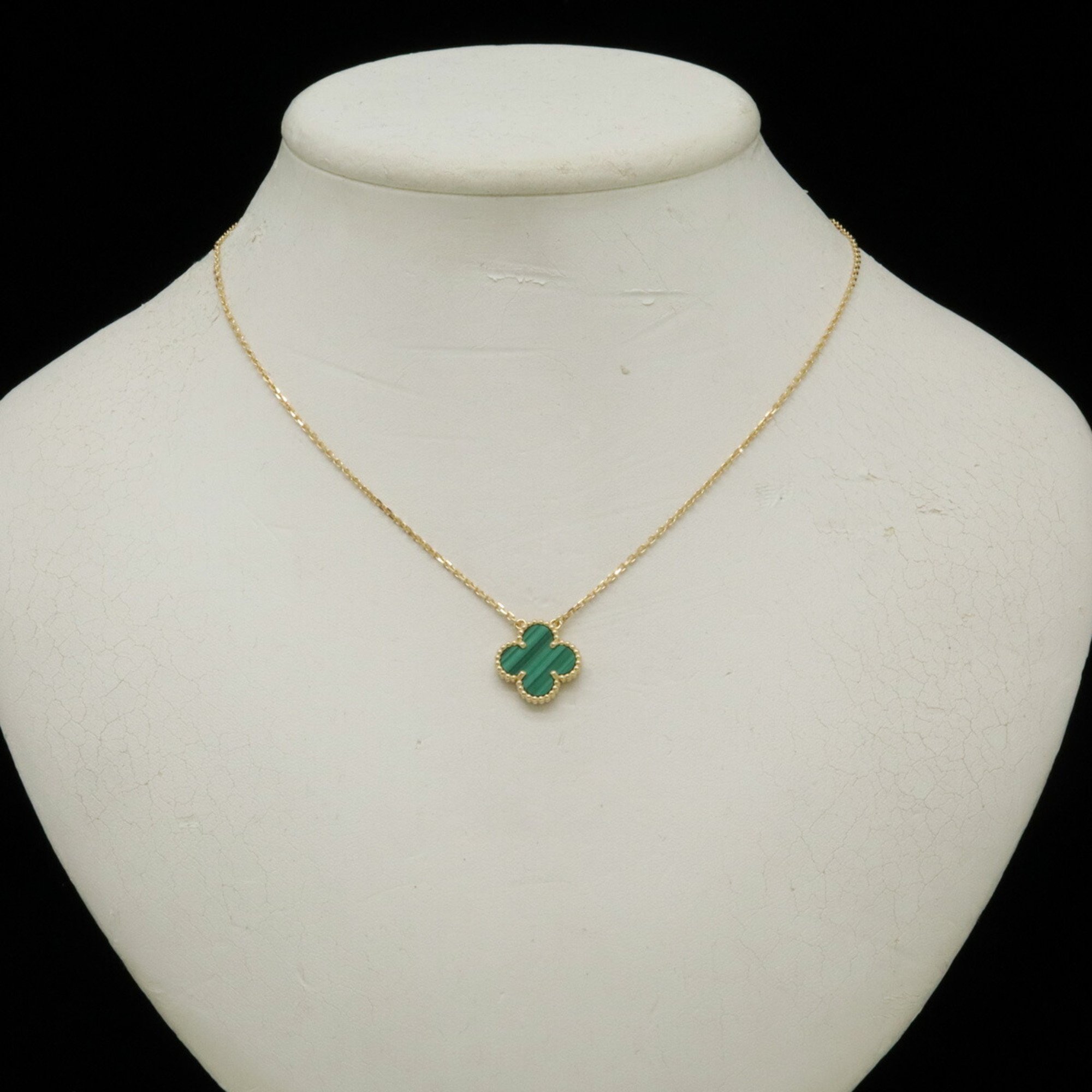 Van Cleef & Arpels Alhambra Necklace Pendant K18YG Gold Malachite VCARO9VA00