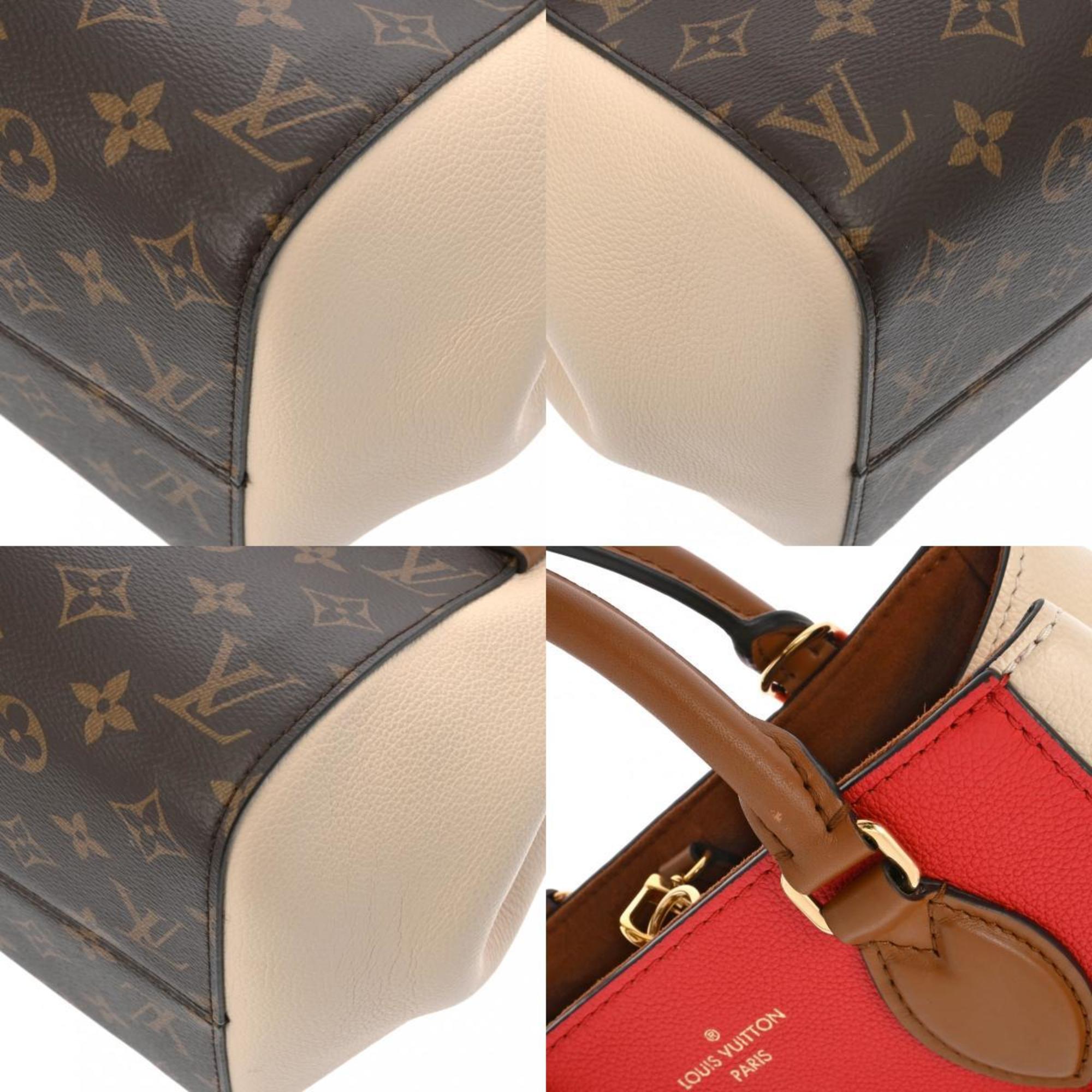 LOUIS VUITTON Louis Vuitton Monogram Fold Tote PM Cerise/Creme/Noir M45389 Women's Canvas Bag