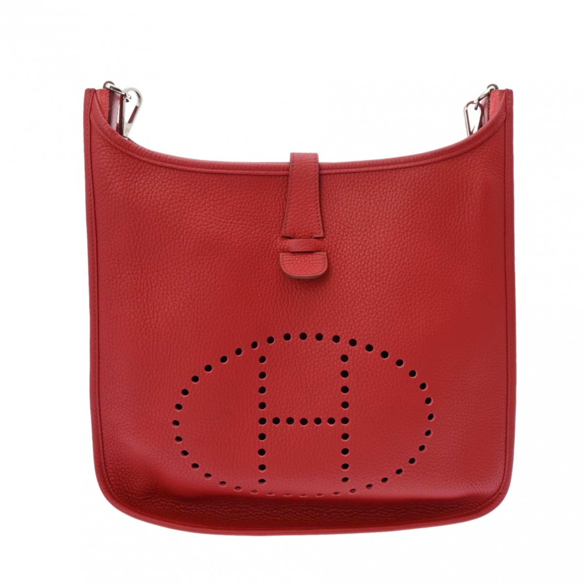 HERMES Evelyn 3 GM Rouge Garance R stamp (around 2014) Unisex Taurillon Clemence shoulder bag