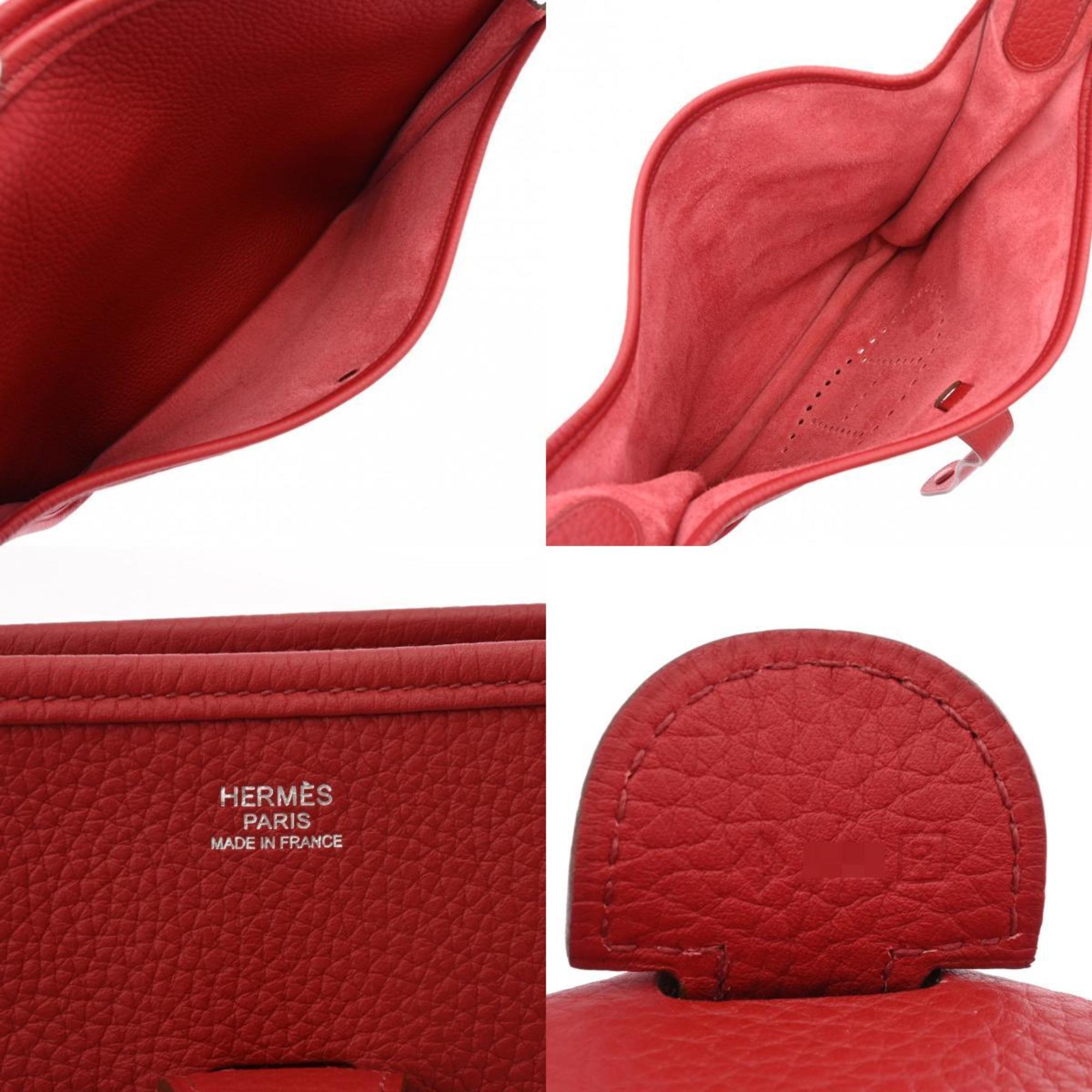 HERMES Evelyn 3 GM Rouge Garance R stamp (around 2014) Unisex Taurillon Clemence shoulder bag