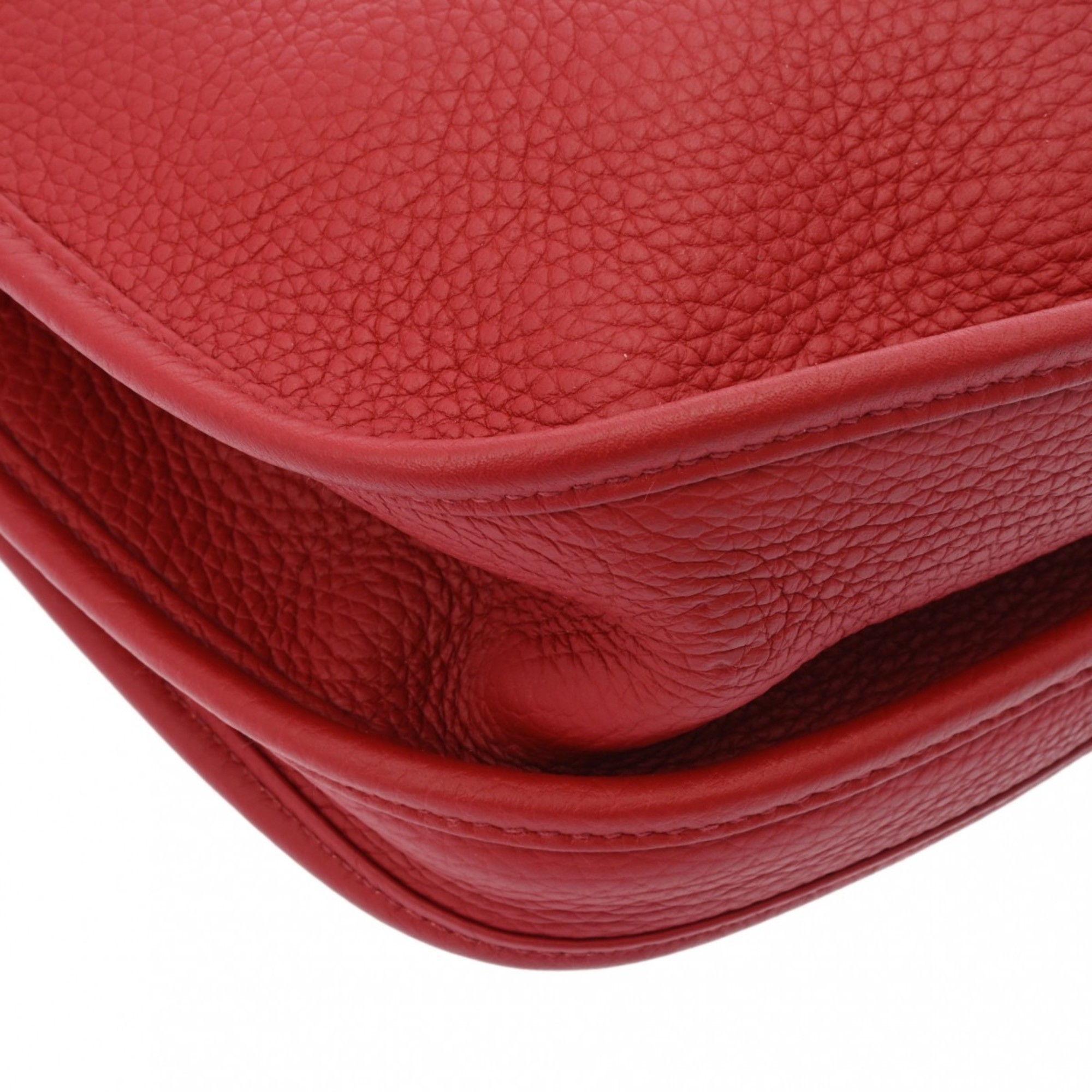 HERMES Evelyn 3 GM Rouge Garance R stamp (around 2014) Unisex Taurillon Clemence shoulder bag