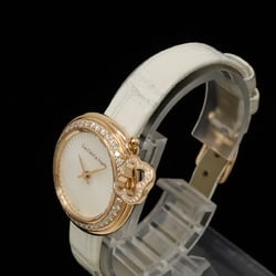 Van Cleef & Arpels Charm Watch Diamond Bezel K18 Rose Gold/Leather Strap Women's VCAR08ZR00