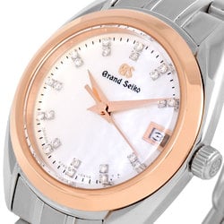 Grand Seiko STGF286 4J52-0AC0 Elegance Collection Quartz Watch White Shell Dial SS x PG Ladies