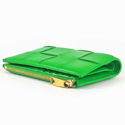 BOTTEGA VENETA Maxi Intrecciato Medium Cassette Bi-fold Wallet Lambskin 667130 VCQC13722 Parakeet (Green)