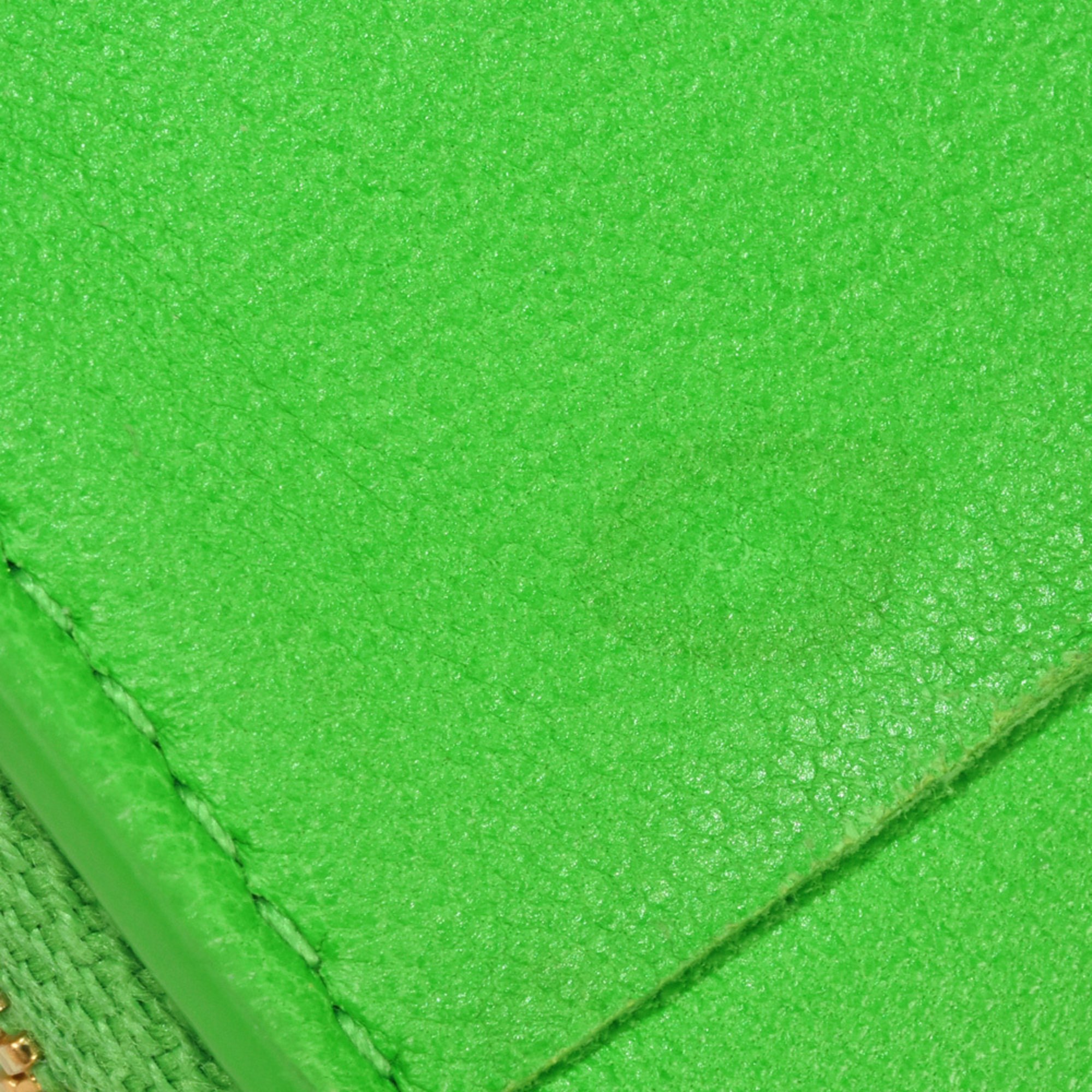 BOTTEGA VENETA Maxi Intrecciato Medium Cassette Bi-fold Wallet Lambskin 667130 VCQC13722 Parakeet (Green)