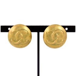 CHANEL Coco Mark Round Earrings 95C GP Women's Circle