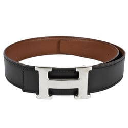 Hermes HERMES Constance H Belt Leather □D stamp (manufactured in 2000) Black Brown 65cm Women's