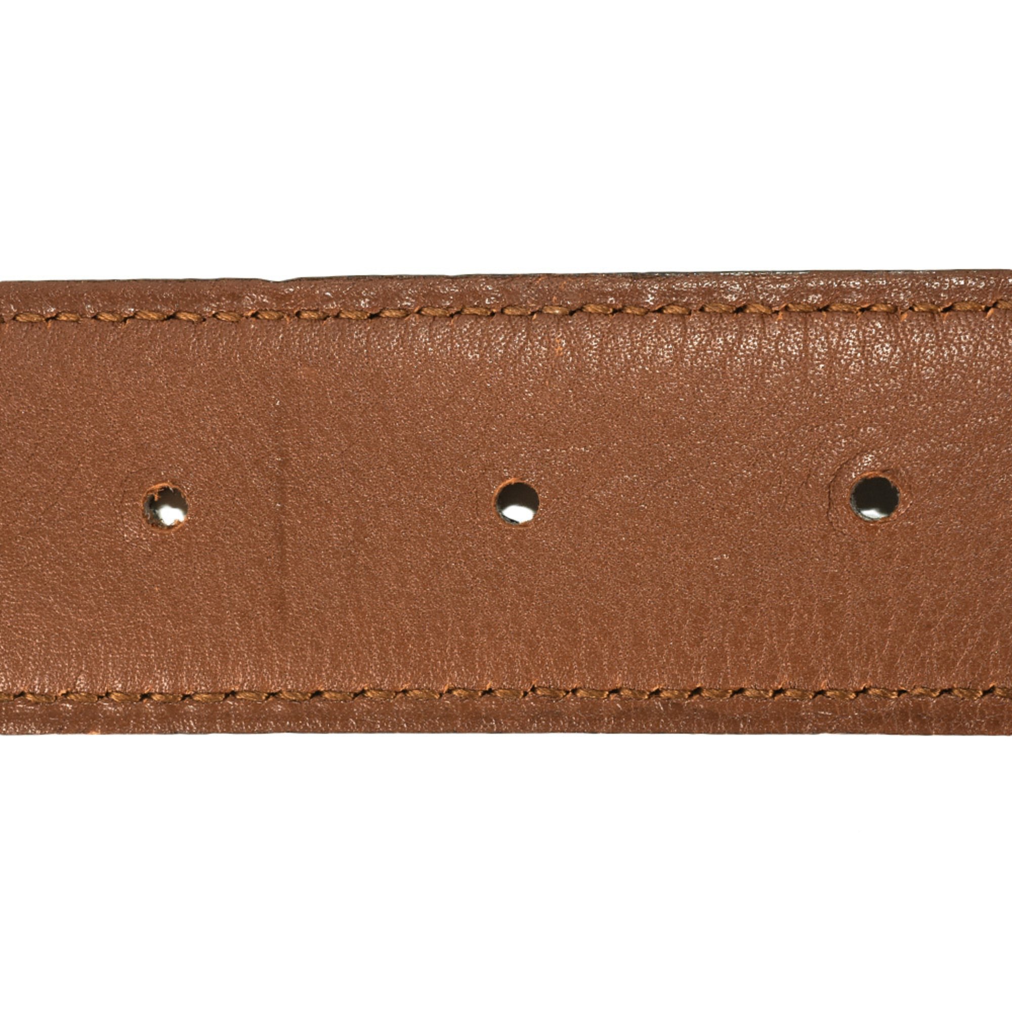 Hermes HERMES Constance H Belt Leather □D stamp (manufactured in 2000) Black Brown 65cm Women's