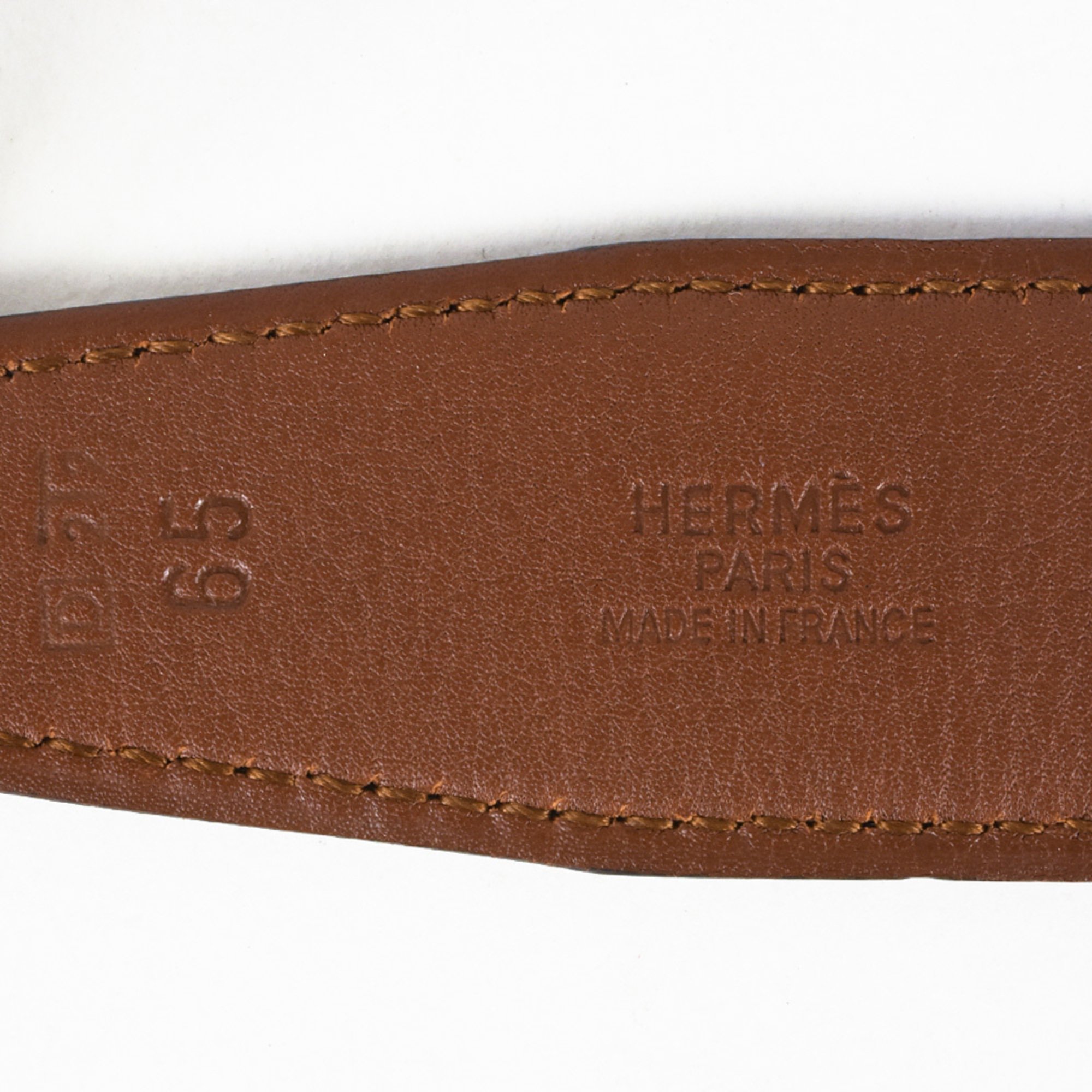 Hermes HERMES Constance H Belt Leather □D stamp (manufactured in 2000) Black Brown 65cm Women's