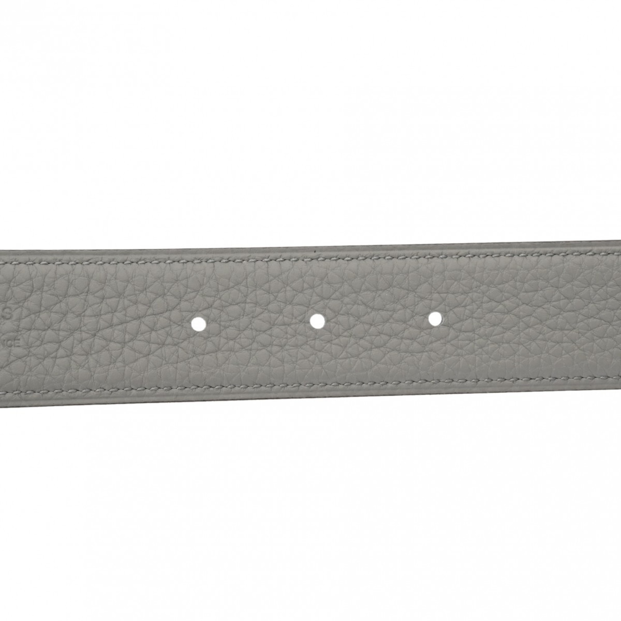 HERMES Hermes H Belt 95cm Reversible Gray/Navy B Stamp (Around 2023) Men's PDV/Togo/Boxcalf