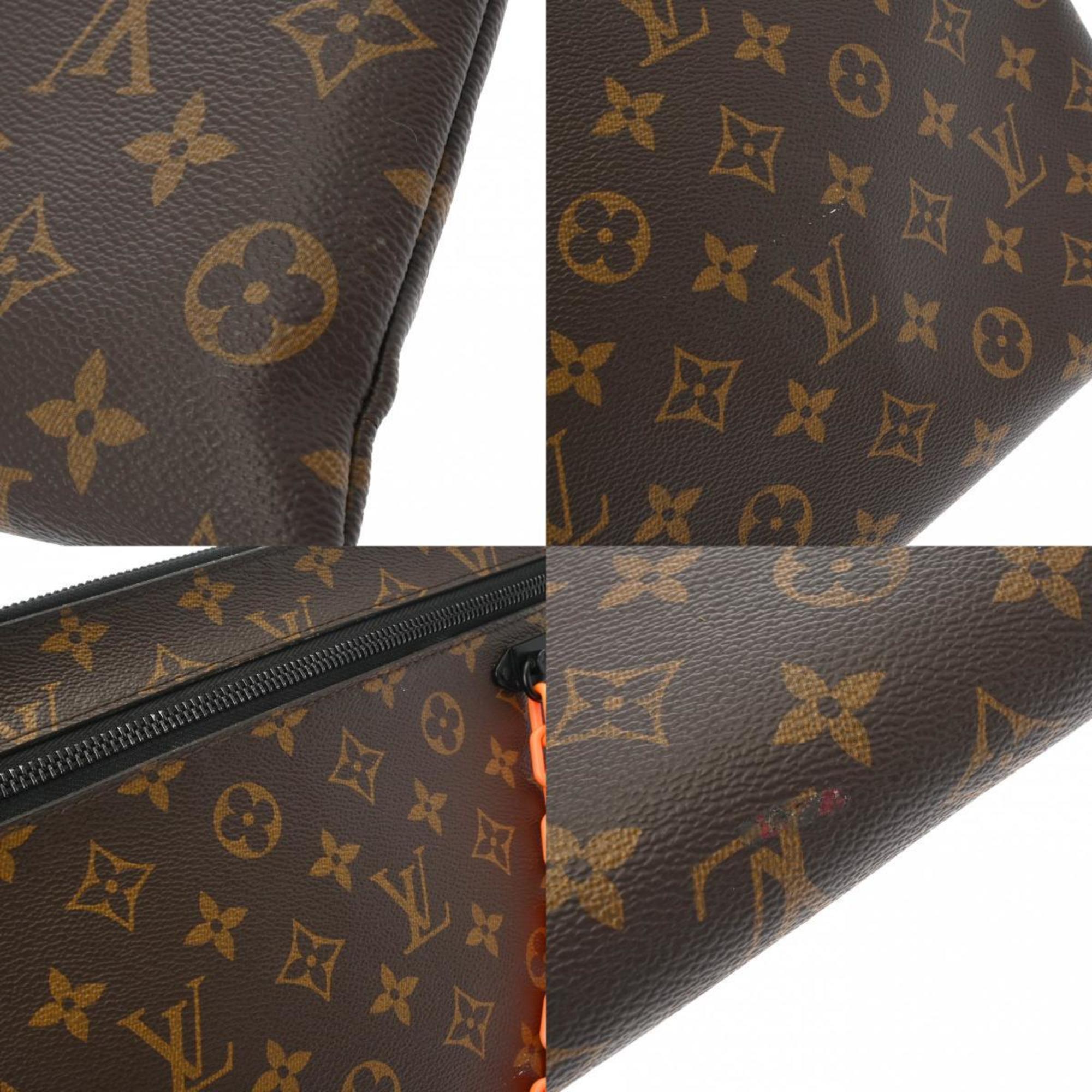 LOUIS VUITTON Louis Vuitton Monogram Solaray Pochette Clutch Bag Brown/Black/Orange M44484 Men's Canvas Second