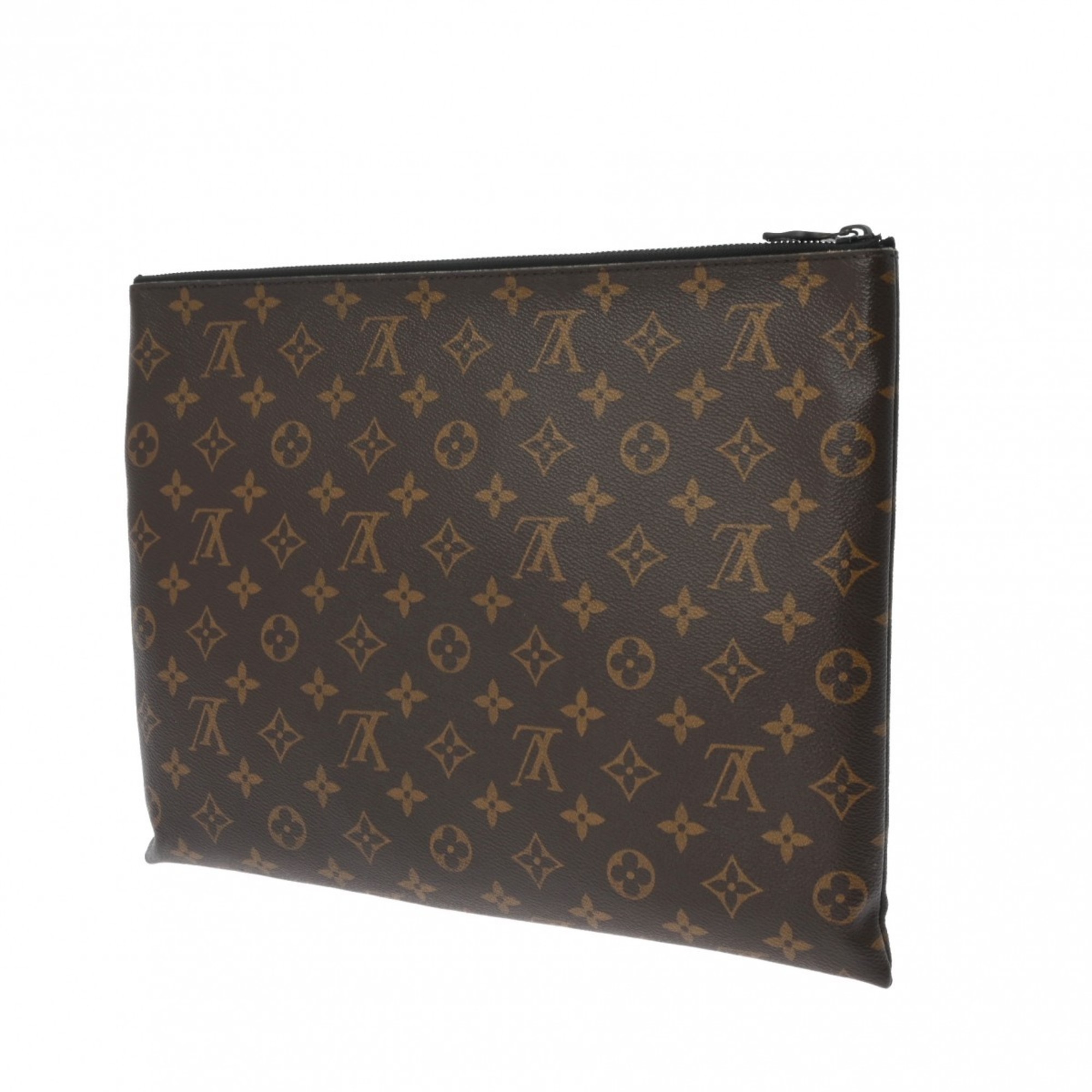 LOUIS VUITTON Louis Vuitton Monogram Solaray Pochette Clutch Bag Brown/Black/Orange M44484 Men's Canvas Second