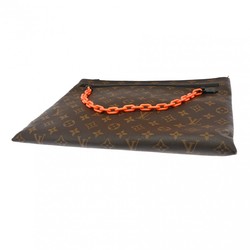 LOUIS VUITTON Louis Vuitton Monogram Solaray Pochette Clutch Bag Brown/Black/Orange M44484 Men's Canvas Second