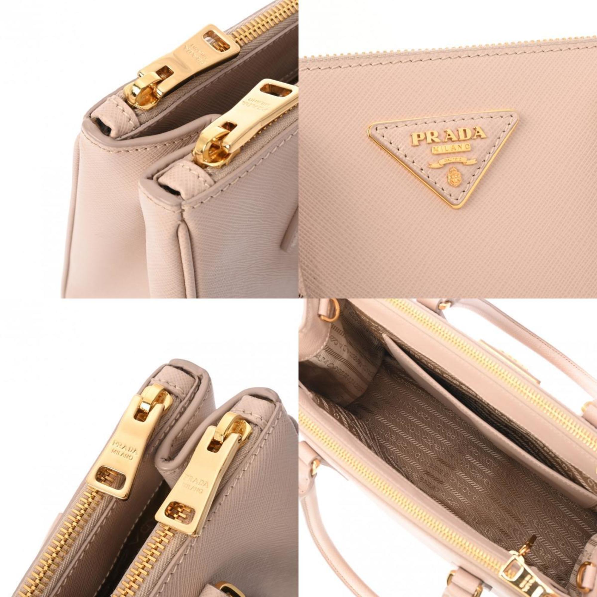 PRADA Galleria Pink/Beige 1BA863 Women's Saffiano Handbag