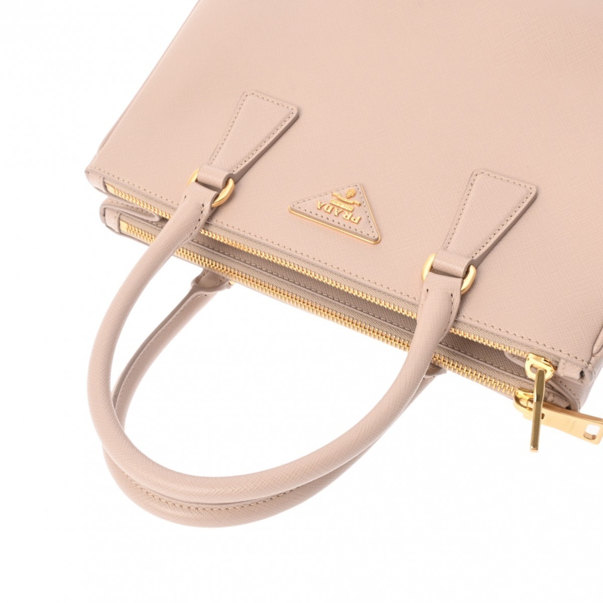 PRADA Galleria Pink/Beige 1BA863 Women's Saffiano Handbag