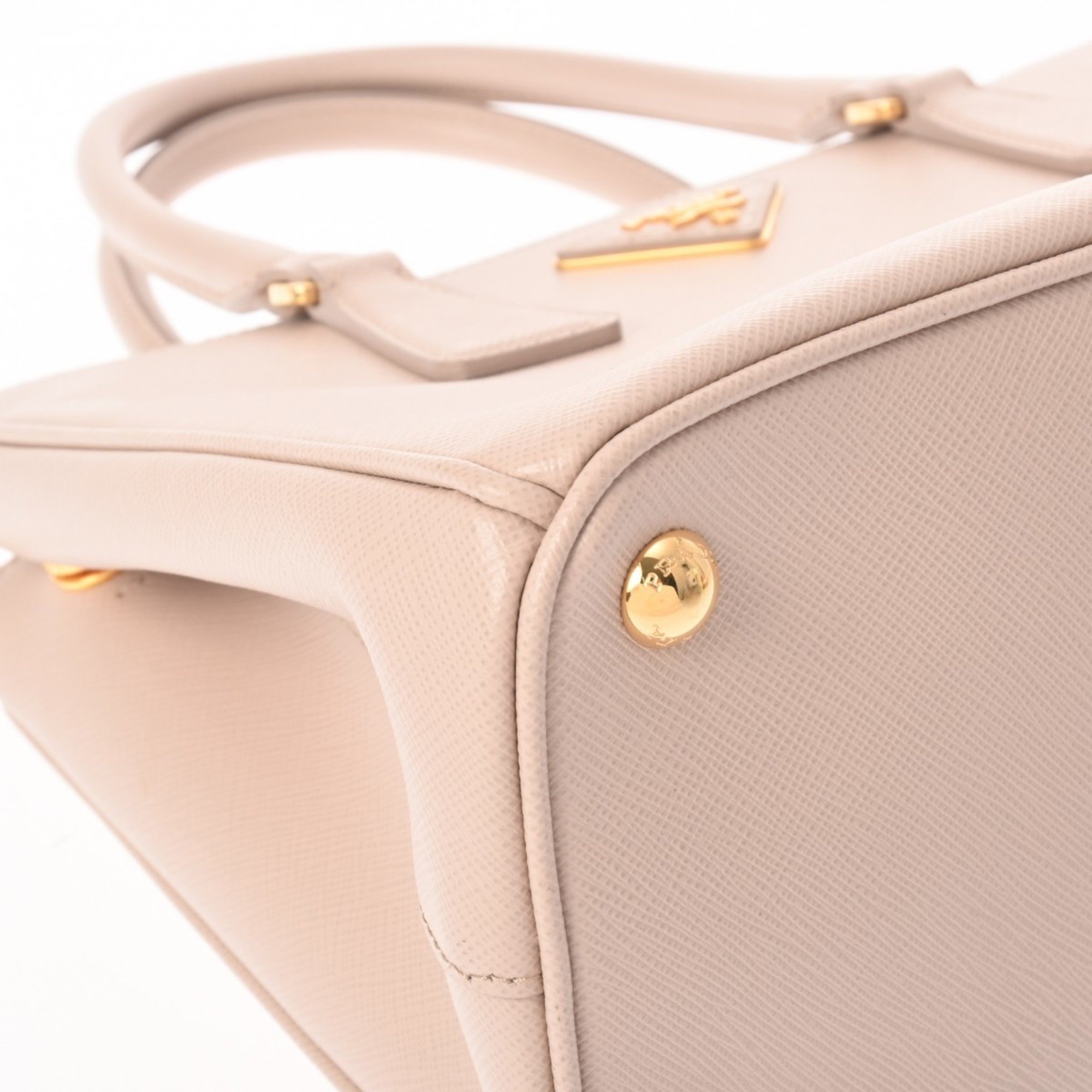 PRADA Galleria Pink/Beige 1BA863 Women's Saffiano Handbag