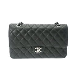 CHANEL Chanel Matelasse Chain Shoulder Double Flap 25cm Black A01112 Women's Caviar Skin Bag