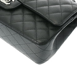 CHANEL Chanel Matelasse Chain Shoulder Double Flap 25cm Black A01112 Women's Caviar Skin Bag