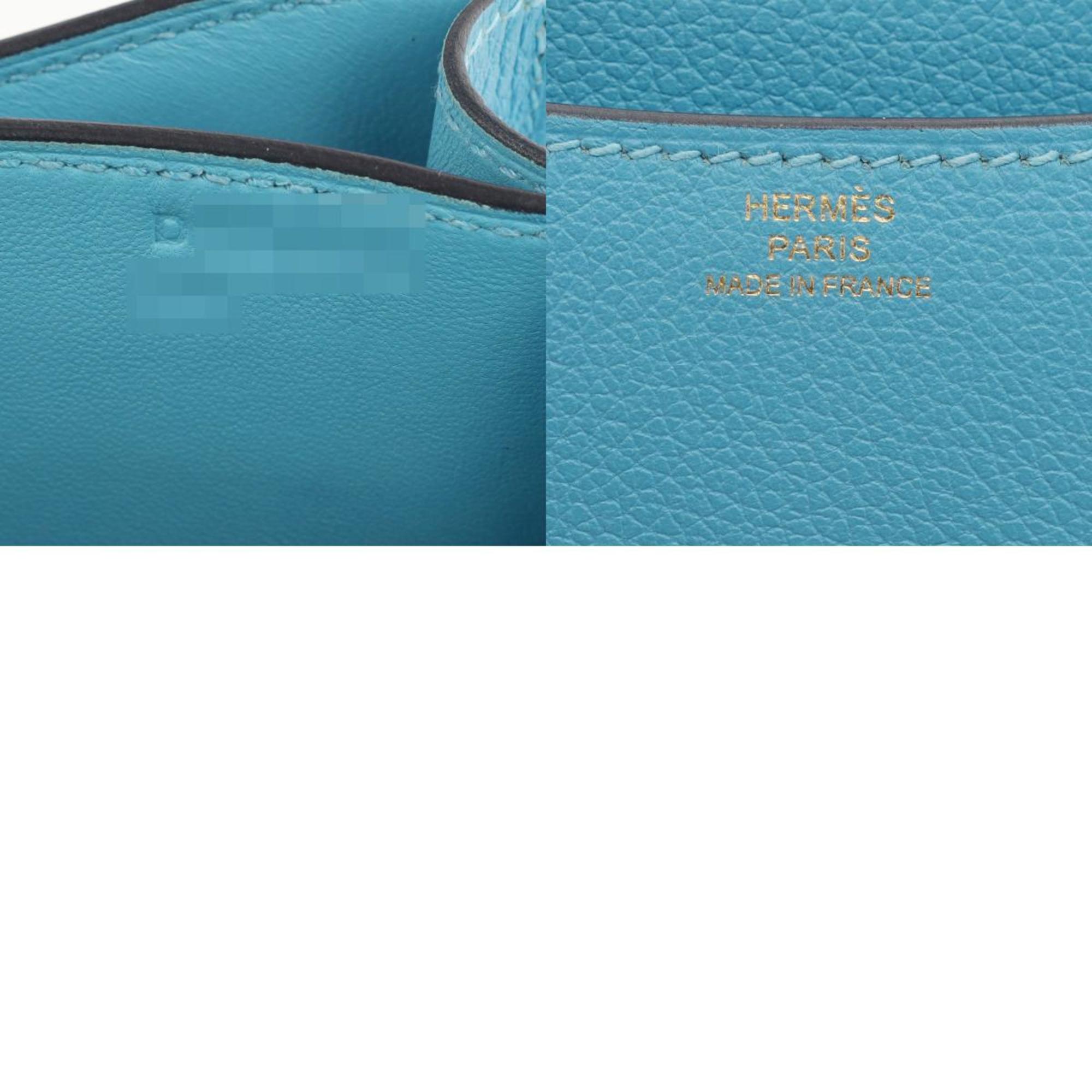 HERMES Constance 3 18 Blue Noir D stamp (around 2019) Women's Evercolor Shoulder Bag