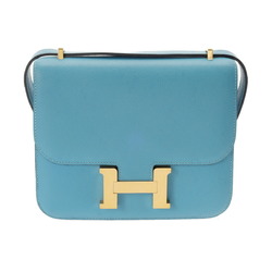 HERMES Constance 3 18 Blue Noir D stamp (around 2019) Women's Evercolor Shoulder Bag