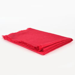 Louis Vuitton LOUIS VUITTON Monogram Shawl Silk Wool Cashmere 200cm M70833 Red LP0138 Stole