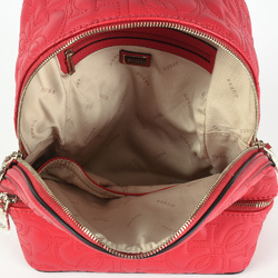 Guess Quattro G Backpack Daypack Red Quilted Women's