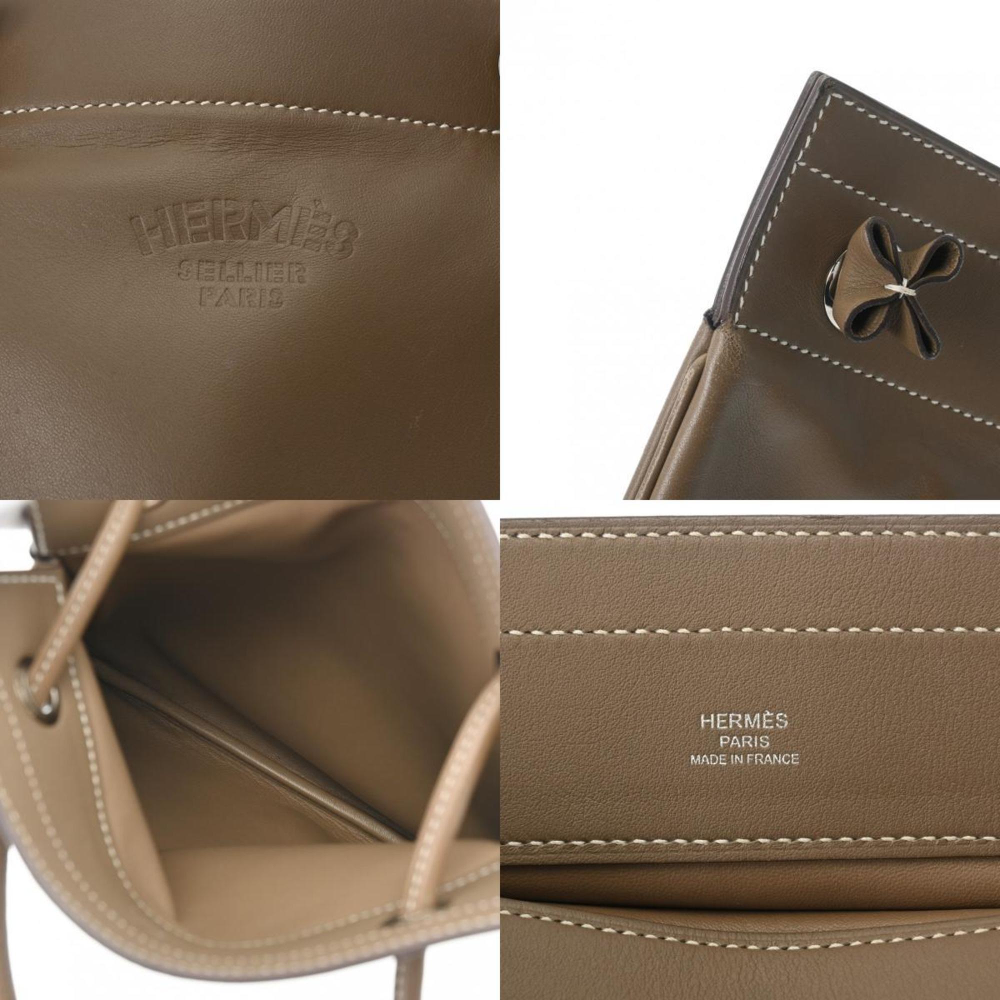 HERMES Sac Aline Etoupe - D stamp (around 2019) Women's Swift leather shoulder bag