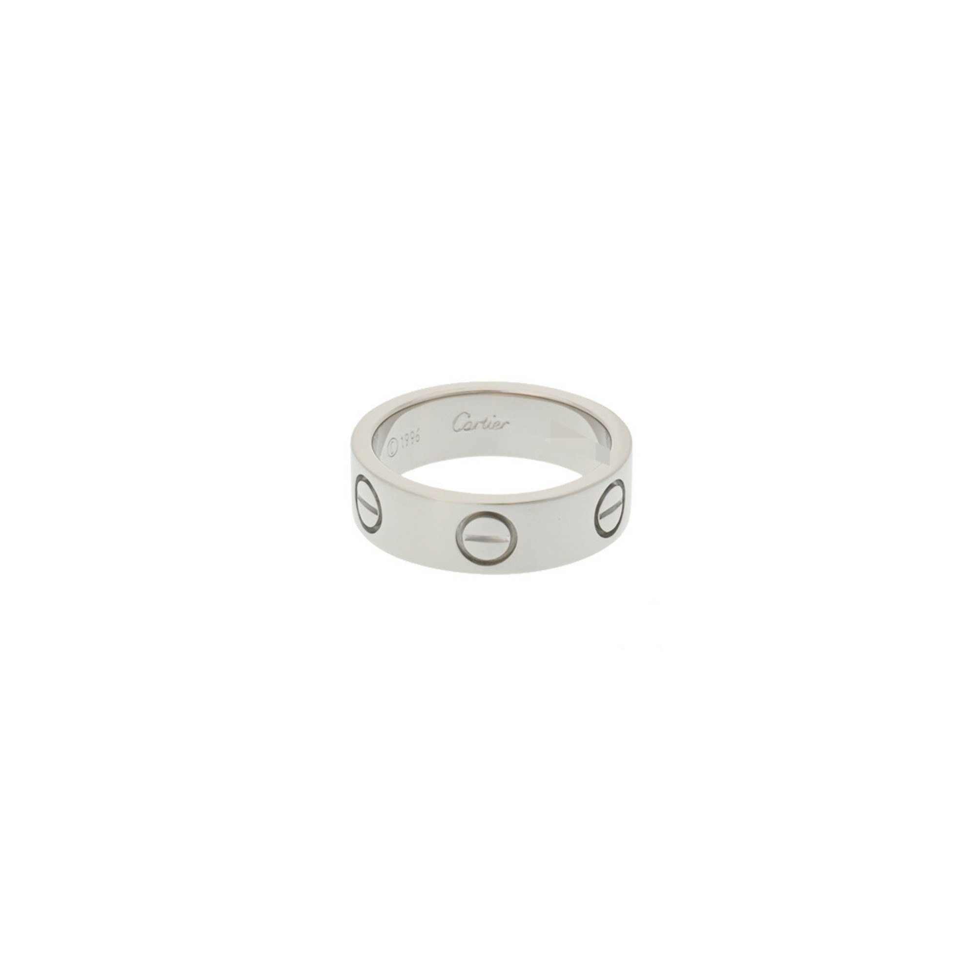 CARTIER Love Ring #51 Size 10.5 Women's K18 White Gold