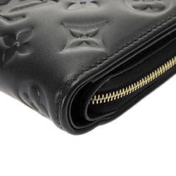 LOUIS VUITTON Louis Vuitton Portefeuille Lou Noir M81599 Women's Lamb Leather Bi-fold Wallet