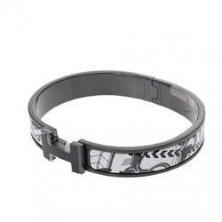 HERMES Click HH Grand Classic So Black Bangle Unisex Metal/Enamel Bracelet