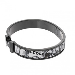 HERMES Click HH Grand Classic So Black Bangle Unisex Metal/Enamel Bracelet