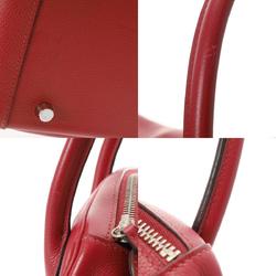 HERMES Lindy 30 Rouge Grenat X Stamp (around 2016) Women's Evercolor Shoulder Bag